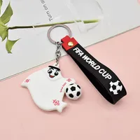 2022 Qatar World Cup Mascot Football Team Keychain Soccer Lovers Gift Souvenir Pendant Key Ring Chain gifts