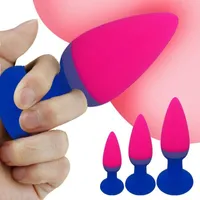 Sexo juguete masajeador nv juguetes de silicona tapones anales enchufes unisex stopper 3 de diferentes tamaño para hombres/mujeres entrenador parejas SM
