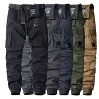 Высококачественные мужчины повседневные брюки военные тактические спортивные спортивные пробежки в целом много карманные военные штаны Мужчины Youndbio J220629