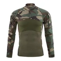 Męskie koszulki codzienne topy fajne armii fan wojskowy stretch bawełniany zużycie na świeżym powietrzu jazdy na męskich koszulach