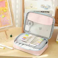 Custodia da matita dei giocattoli di apprendimento grandi borse a matita di grandi dimensioni kawaii per la penna stazionaria coreana Uso per le forniture per le forniture per iPad Accessori carini a matita T220829