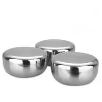 Stainless Steel Bowl Korean Big Cooked Rice Bowl With Cover 10cm 12cm Kimchee Thickening Baby Children Bowl Tableware sxa5