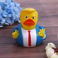 Cartoon Trump Duck Bath Dusch Water Floating Us President Rubber Duck Baby Toy Shower Duck Child Bath Float Toy 220531