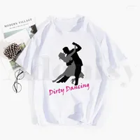Męskie koszulki Dirty Dance Mashing Dancing Men Drukowanie odzieży Krótki rękaw Casual 90s Cartoon Ubrania Druku