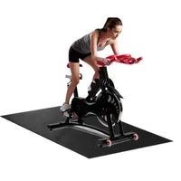 60x180cm Mata do ćwiczeń Siłownia Wyposażenie fitness do bieżni Rower Chronić podłogę Uruchamianie maszyny Absorbowanie Pad Czarny Akcesoria