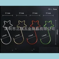 Hooks Rails Home Storage Organization Housekee Garden Star Green Red Four Colors 50Mm Kitchen Party Supplies Decorate Hook 20 Pcs One Bag