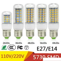E27 E14 24W Lamp 7W 12W 15W 18W 220V 110V Corn Lights LED Bulbs Chandelier