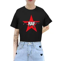 T-shirt féminin harajuku femmes t-shirt rouge raf armée faction tshirt féminin à manches courtes tops t-shirts mode