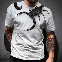 Animal Scorpion 3D 프린트 T 셔츠 패션 단락 힙합 hiphop tshirt streetwear cool t shirts 220706