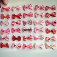 100pcs lot 3.5cm Hair Bows HairPin for Kids Girls Children Hair Accessories Baby Hairbows Girl Flower Barrettes Hair Clips286w