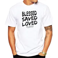Camisetas masculinas verão engraçado camiseta cristã Jesus abençoada amada john 3 16 linhas bíblicas camiseta de algodão para menmen's