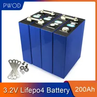 PWOD New 16pcs 3,2 V 200AH LifePO4 Batterie Lithium -Eisenphosphatzellen -Solar 48V200AH 24v400AH Zellen nicht 280AH EU US Tax 223g