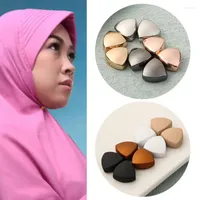 Szaliki 4pcs/zestaw bez otworu mocny metal magnetyczny bezpieczny klip hidżabowy muzułmański szalik broszka pinsscarves shel22