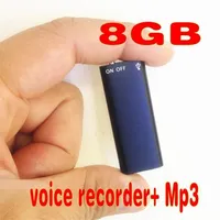 Global Ultra Small Mini HD Recording Pen U Disk Recording Dictaphone 8GB Digital Audio Voice Recorder 13 ساعة مع MP3 Player2659