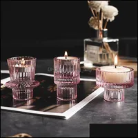 Candle Holders Home Decor Garden Nordic Glass Candlestick European Candles Table Stand Romantic Pophor Decoration 4849 Q2 Drop Delivery 20
