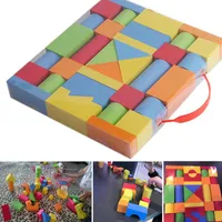 38pcs 판매 에바 안전 어린이 건물 벽돌 블록 폼 건설 소프트 장난감 아이 키즈 정보 연습 조립 220429
