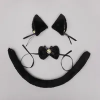 Diğer Etkinlik Partisi Malzemeleri Kedi Kulakları Kafa Bandı ile Kedi Kuyruğu Kuyruklu Lolita Peluş Peluş Kürken Kuşak Kadınlar Kız Anime Cosplay Kostüm
