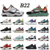B22 Erkek Kadın Tasarımcı Rahat Ayakkabılar Deri Tuval Vintage Eğitmenler Açık Loafer'lar Çorap Platformlu Sneakers Boyut 36-47