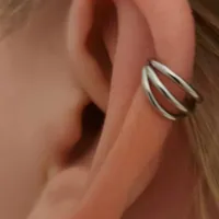 G23 titanium legering oorbellen geperforeerde drielaagse ring gespog oorbellen piercing cirkel lichaam