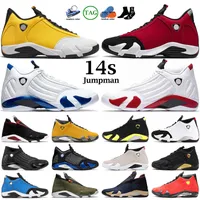 men basketball shoes 14s jumpman 14 Ginger candy cane Winterized gym red Blue desert sand defining moments Hyper Royal mens sports sneakers
