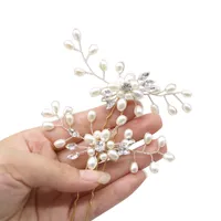 Flower Pearl Wedding Headpieces Pins for Bridal Hair Clips Headpiece Hair Akcesoria Kobiet Biżuteria