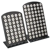 Charm Bracelets Snap Duthun ekran Standlar 40pcs 60pcs 12mm 18mm düğmeli takılar 4 renk siyah akrilik Holdercharm