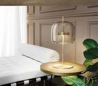 Lampy stołowe Nowoczesne szklane lampy LED sypialnia sypialnia Dekorun Art Decor Złoty biurko Lekkie salon Oprawa oświetlenia Luminaria Nordic Lampbable