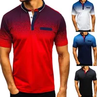 Дизайнерские мужские рубашки Polo Summer 3D-печать футболка с короткими рукавами поло