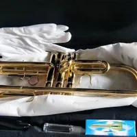 High-end Trumpet lacquered gold model B-key professional playing trumpet brass instrument Professional trumpet
