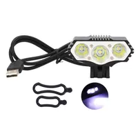 Grow Lights Bike Headlight 3000lm Waterproof Wear Resistant USB Powered Aluminum Alloy Bicycle Front Light For RidingGrow