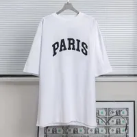2022 BLCG T-shirty unisex casual t koszule designerskie koszula kobiety mężczyźni Paris France Street Odzież z krótkim rękawem XS-L BCD12