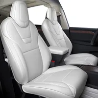 Tesla Model X 2018-2022 용 Custom Fit Car Seat Cover Accessories Full Covered 고품질 가죽 6 Seaters 버전 모델 X