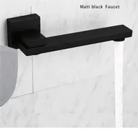 New Product 180 degree Bathroom Faucet Accessoriess Brass Matt Black Finished In-Wall Shower Spout shower tap bathtub faucets2478