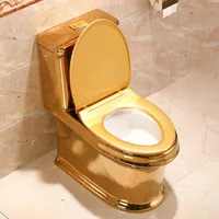 Su Tasarrufu Sanat Altın Tuvalet Koltukları Sifon Sessiz Oturma Urinal Altın Asma Deseni Porselen Seramik Banyo Armatürleri343E