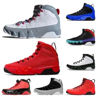 Nouveau Jumpman 9 9s IX Designer Retro Mens Basketball Chaussures Fire Red Chili Particule Grey Motorboat Jones Racer Blue Og Space Jam Release Sports Sneakers Trainers