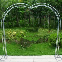 Party Decoration Heart Bridal Arch Frame Bakgrund Cherry Blossom Flower Stand Door Wedding Props Archparty