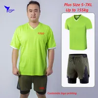 Плюс размер 5 7xl Men Gym Fitness 2 PCS Спортивный костюм Quick Dry Clothing Jogging Sportswear Trabout Travout Set Set Настройка 220608