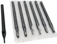 Engångstatueringstips svart långa 100 st 9f ny platt 108 mm längdrör spets munstycken för nålmaskin satser leverans för stor rabatt.
