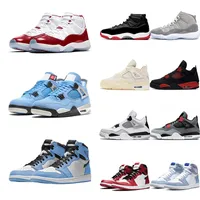 2022 جامعة Jumpman Blue Jordán Retro Basketball Shoes 1 1s Cherry Cool Gray Heritage Militar