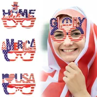 Sunglasses Happy Independence Day Glasses 4th Of July Party DIY Eyewear Decorations Men Women USA Blue Red Striped Flag SuppliesSunglasses