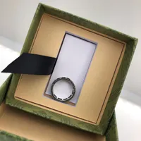 Moda Sterling Silver Skull Ring Cartas de homens e mulheres Promise de Jóias Campeão Amante Casal Presente Com Box