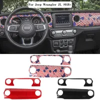 Auto dashboard bedieningspaneel versnellingspaneelpaneel cover automotive interieurstickers voor Jeep Wrangler JL Sahara251G
