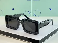 Hip-Hop Square Solglasögon Designer Kvinna Män utanför hål Design Vita solglasögon Svartblå damer Vintage Shados Eyewear UV Protection Lunettes de Soleil Homme