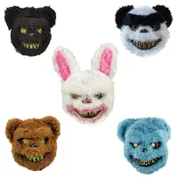Rabbit Cosplay Mask Halloween Party Scary Head Cover Halloween Carnival Costume Access
