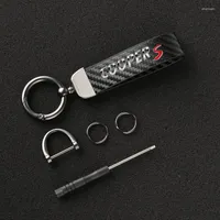 Chèques de clés de carbone en fibre de carbone Keychain à 360 degrés rotatifs rotatifs de clés en chevaux pour Mini Cooper S R56 R55 R60 R61 F54 F55 F56 F57 F60 CooperS SM