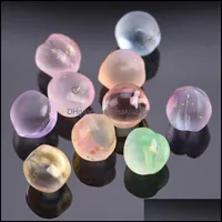 Andere lose Perlen Schmuckpfirsichform 12 mm halb Lochleuchten Kristallglas Lot zum Herstellen von DIY -Anhängern Befunde 10pcs Drop -Lieferung 2021 H8