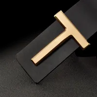 Belts High Quality Designer T Letter 3.7cm Slide Buckle Girdle Wide Leather Fashion Simplicity Cintos Masculinos