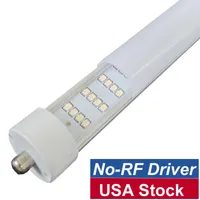 8FT FA8 LED Tube Light 144W 8 Foot Led Bulbs 96&#039;&#039; Shop Lights to Replace T8 T12 Fluorescent 85V-277V Input Cold White 6000K No-RF Milky Cover Crestech888