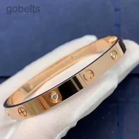 18K Rose Gold Bracelet classic non fading men and women lovers fashion net red screw birthday gift