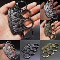 Ghost Fire Metal Edc Four Finger Tiger Fist Ring Hand Buckle Martial Arts Set with Car Equipment RN5Z